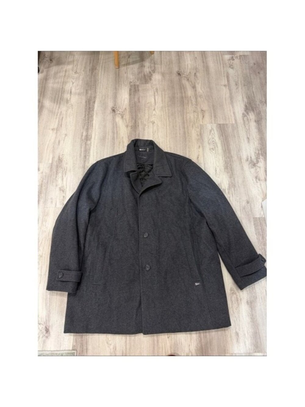 Calvin Klein Charcoal Gray Wool BLEND Pea Coat XXL MEN